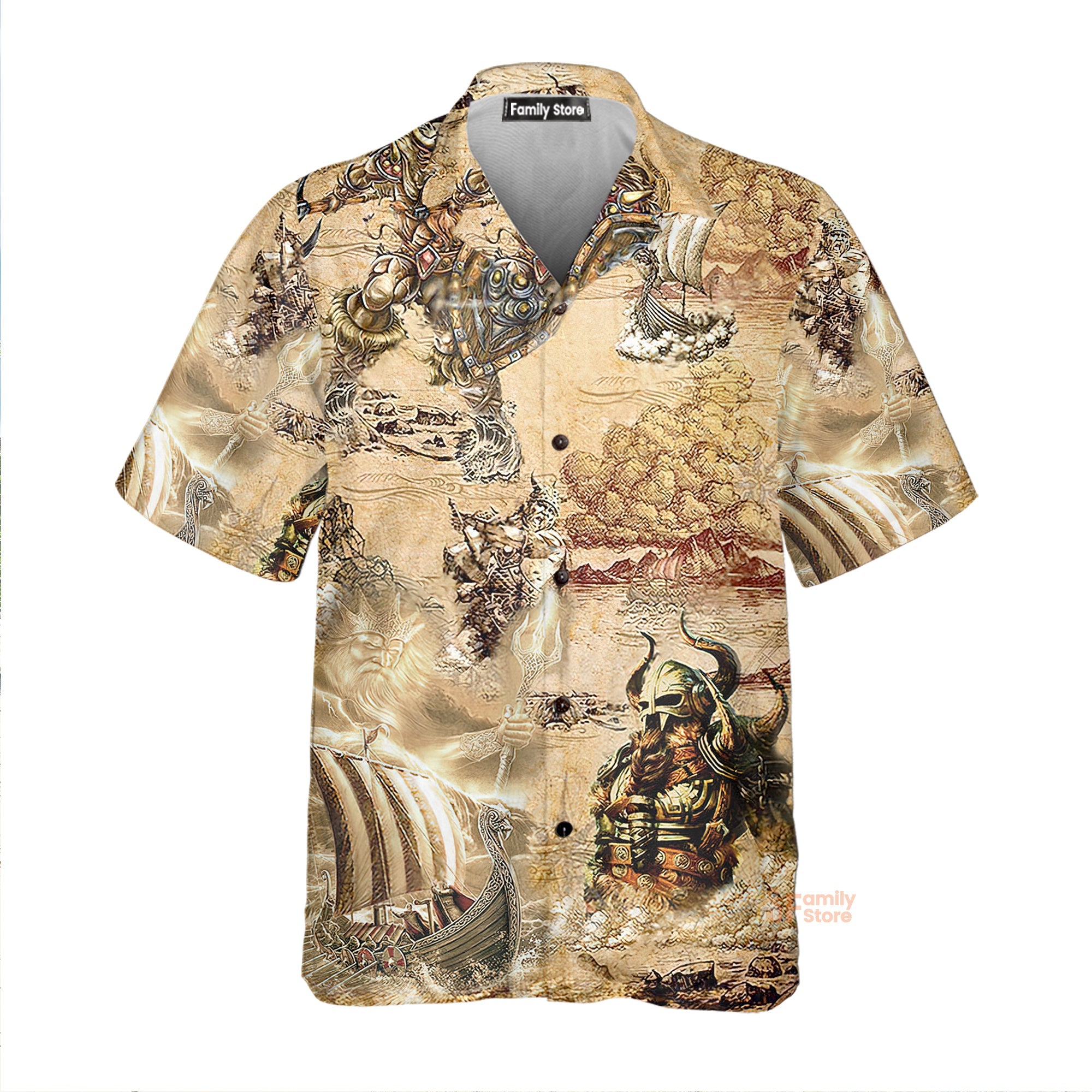 Viking Map War Hawaiian Shirt