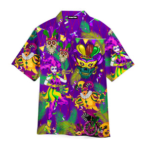 Mardi Gras Jester Clowns - Hawaiian Shirt