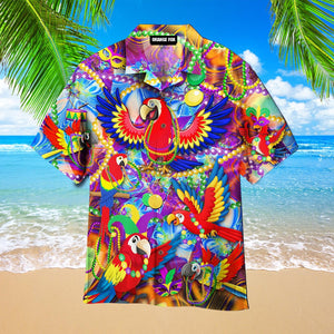 Mardi Gras Parrot - Hawaiian Shirt