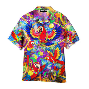 Mardi Gras Parrot - Hawaiian Shirt