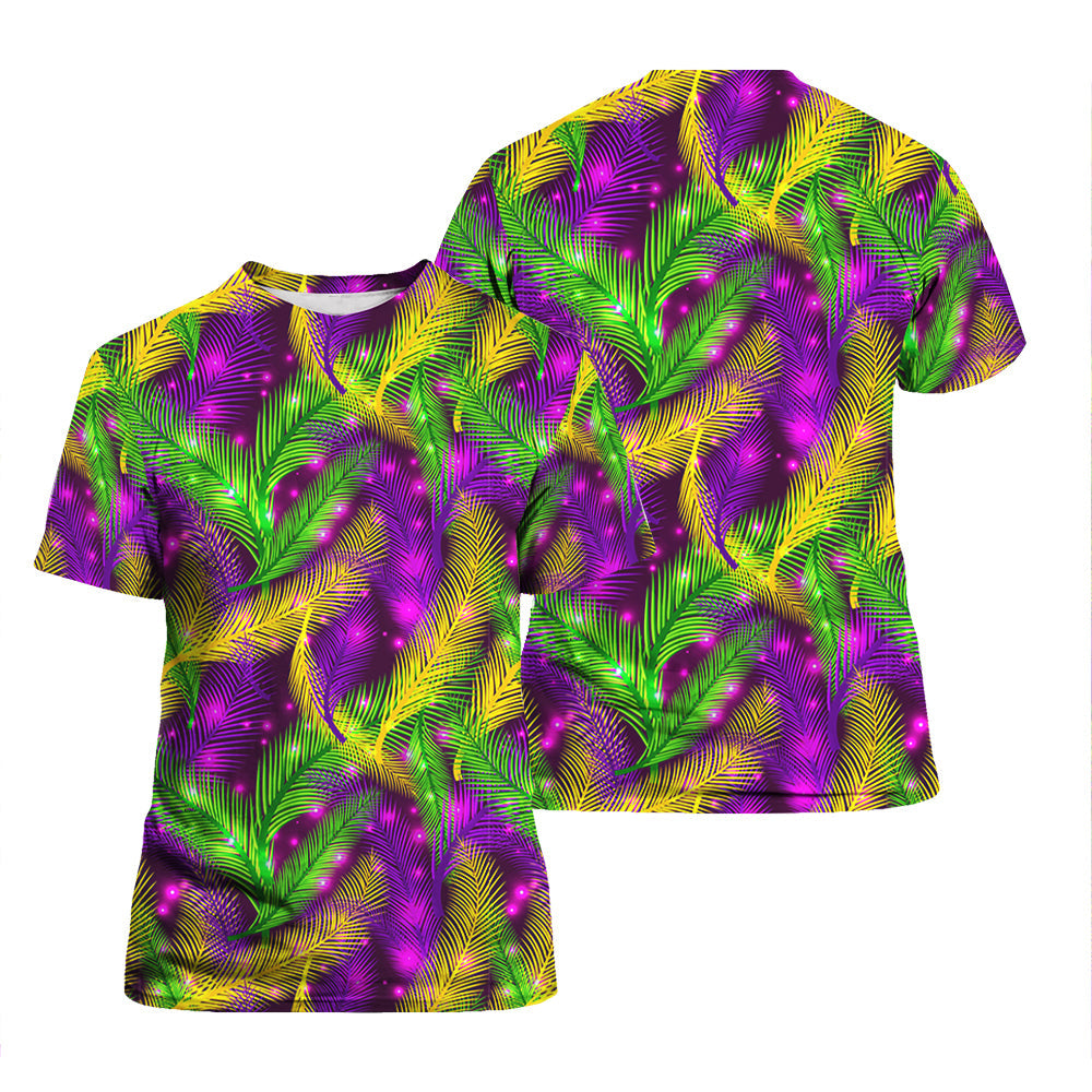 Mardi Gras And Leaves - T-Shirt