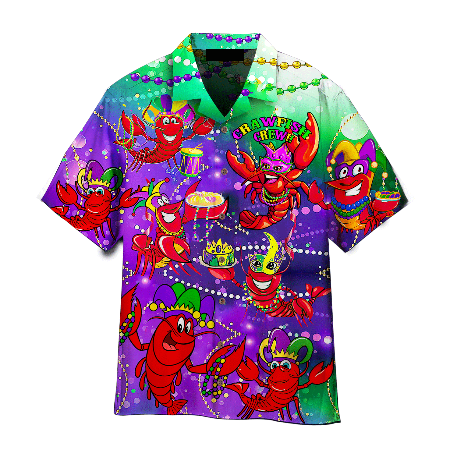 Mardi Gras Crawfish Crew Purple - Hawaiian Shirt