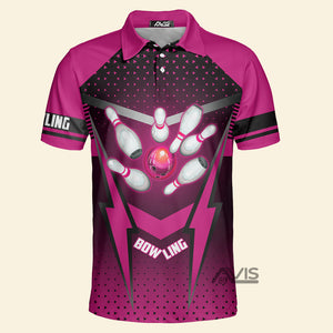 Avis89 This Is How I Roll Pink Bowling - Men Polo Shirt 