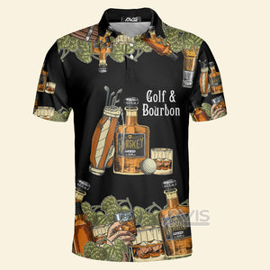 Avis89 Like Golf And Bourbon Drinking Golfing - Men Polo Shirt