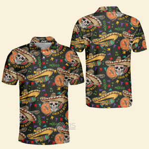 Avis89 Cinco De Mayo Fiesta Mexican Skull And Hat - Men Polo Shirt 