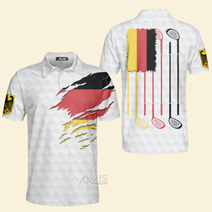 Avis89 Golf Germany Flag V2 - Men Polo Shirt