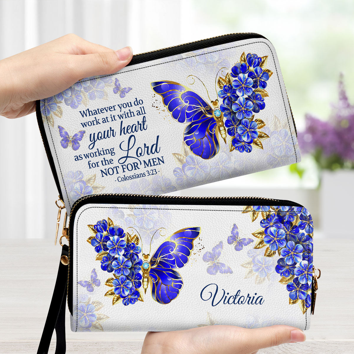 Nehemiah 810 The Joy Of The Lord Is My Strength - Thoughtful Gift For Christians - Personalized Clutch Purses - AT4080919