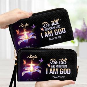 Be Still And Know That I Am God - Scripture Gifts For Women Of God - Personalized Clutch Purses - AT4080705