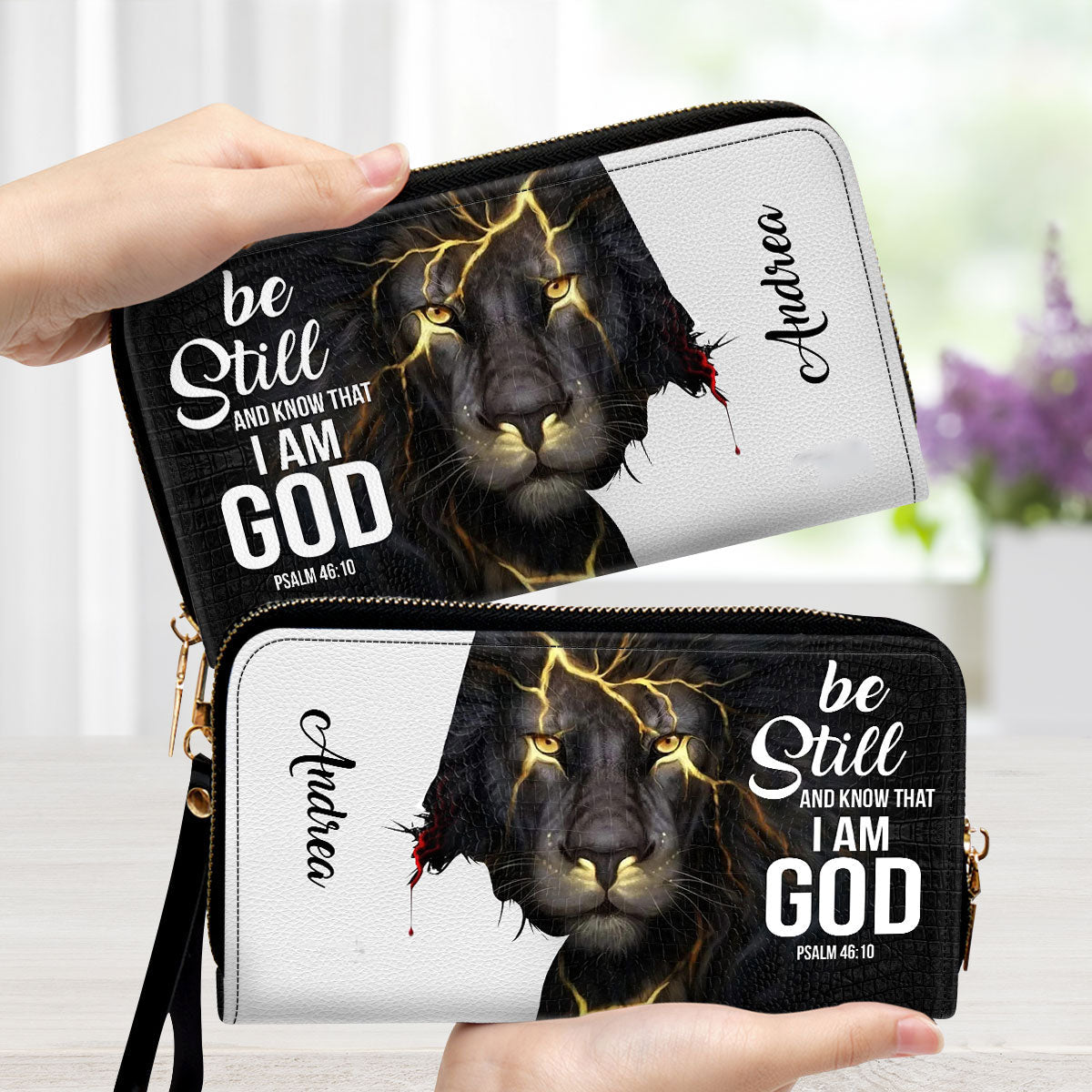 Be Still And Know That I Am God - Personalized Lion Clutch Purses - AT4080707