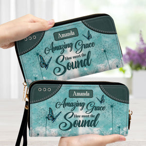 Lovely Dandelion - Amazing Grace - Scripture Gifts For Women Of God - Personalized Clutch Purses - AT4081328