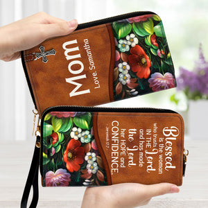 Blessed Is The Woman Who Trusts In The Lord - Thoughtful Gift For Christians - Personalized Clutch Purses - AT4080730