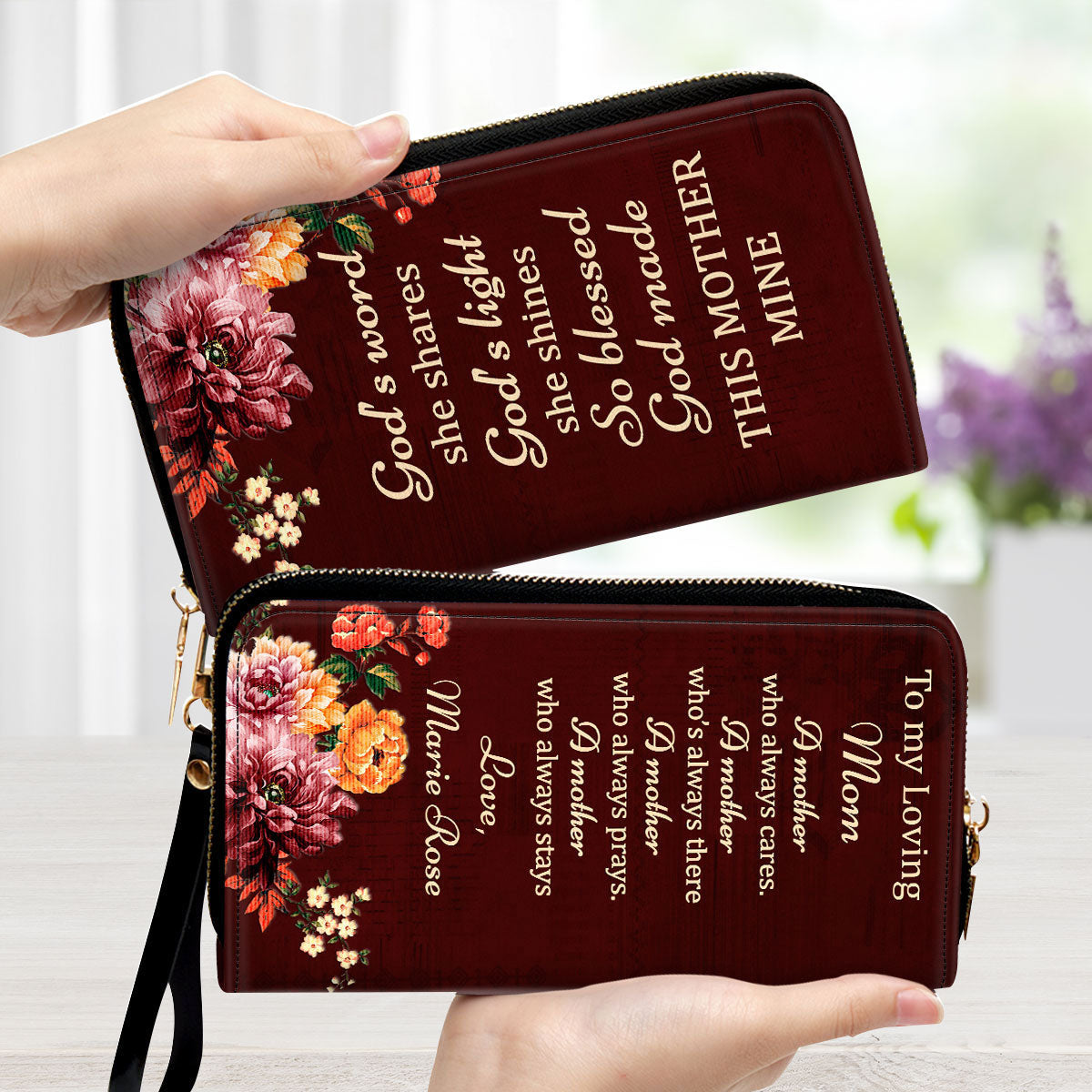 To My Loving Mom - Personalized Clutch Purses - AT4081444