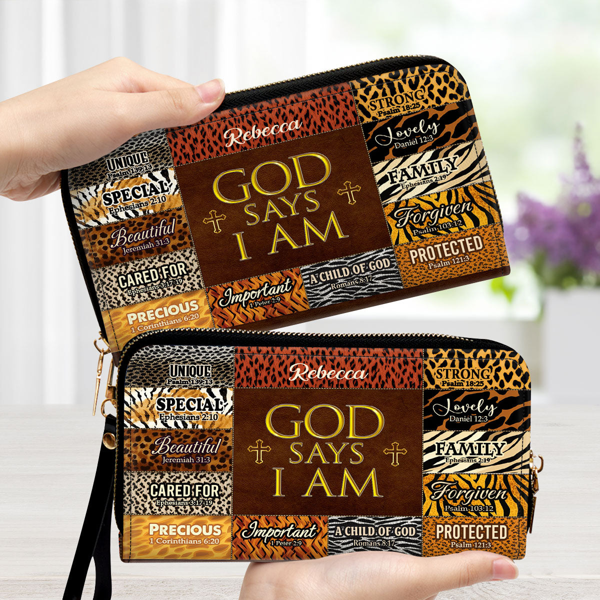 God Says I Am Unique - Thoughtful Gift For Christians - Personalized Clutch Purses - AT4080967