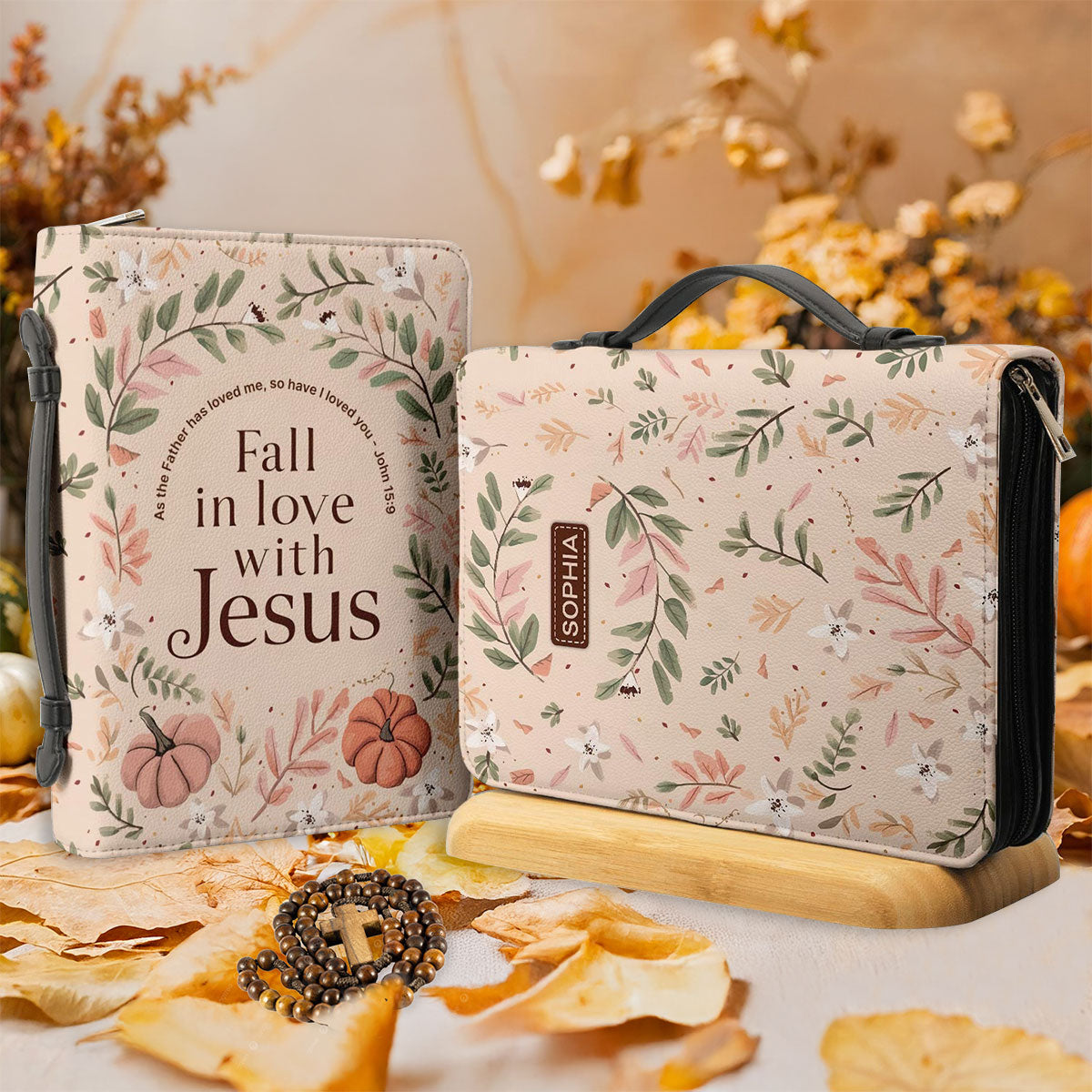 Fall In Love With Jesus - Leather Bible Cover