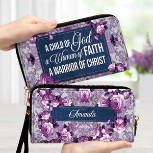 Ladies A Child Of God - Thoughtful Gift For Christians - Personalized Clutch Purses - AT4080926