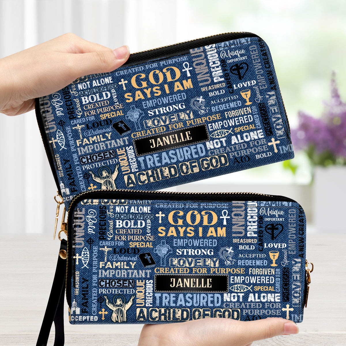 I Am A Child Of God - Scripture Gifts For Women Of God - Personalized Clutch Purses - AT4081204