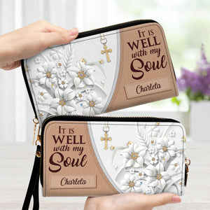 It Is Well With My Soul - Thoughtful Gift For Christians - Personalized Clutch Purses - AT4080720