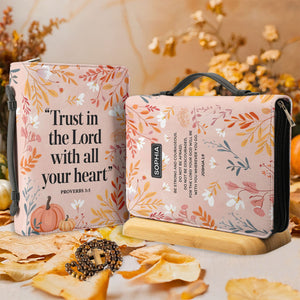 Trust In The Lord With All Your Heart - Leather Bible Cover