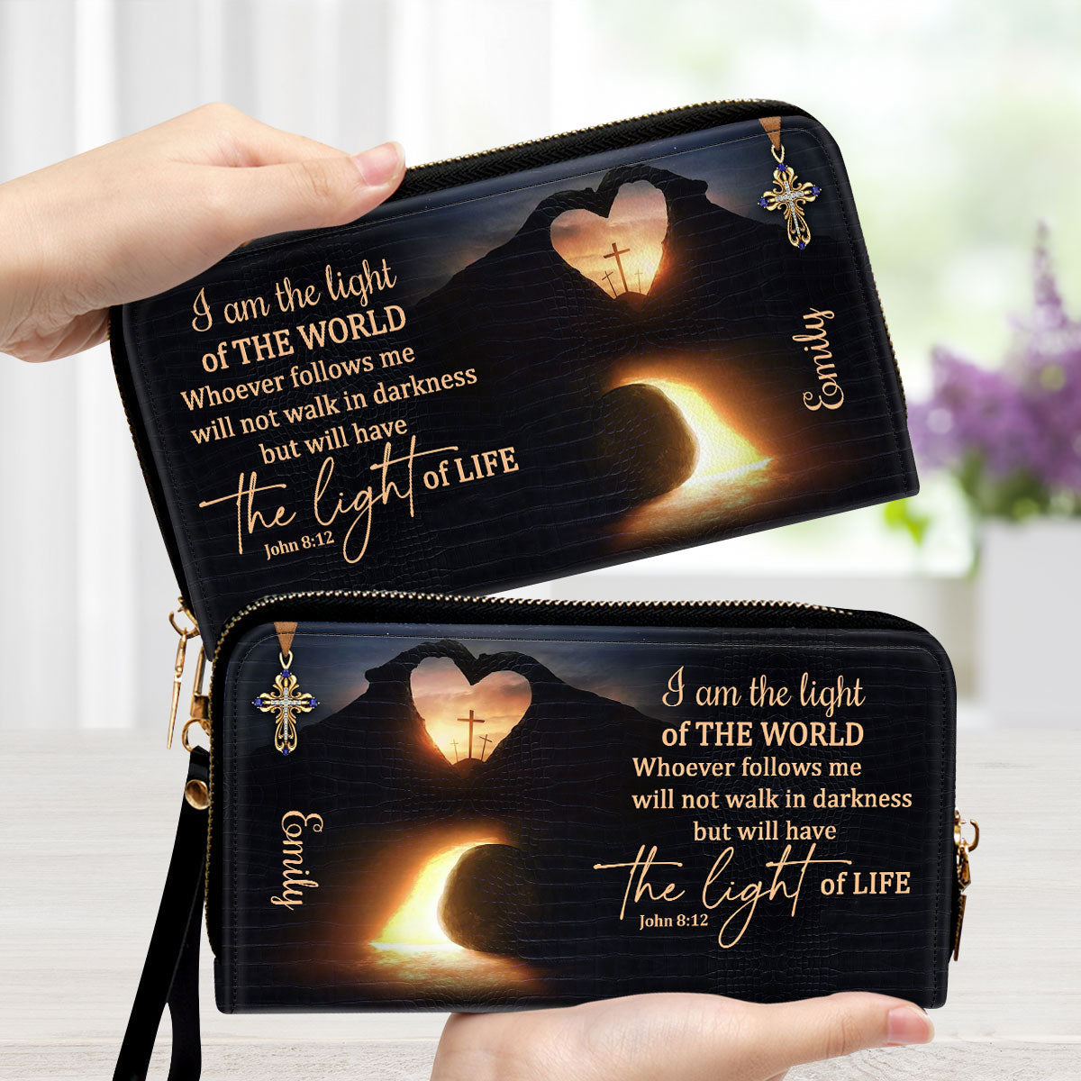 I Am The Light Of The World - Thoughtful Gift For Christians - Personalized Clutch Purses - AT4080718