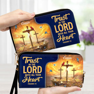 Trust In The Lord With All Your Heart - Thoughtful Gift For Christians - Personalized Clutch Purses - AT4081447