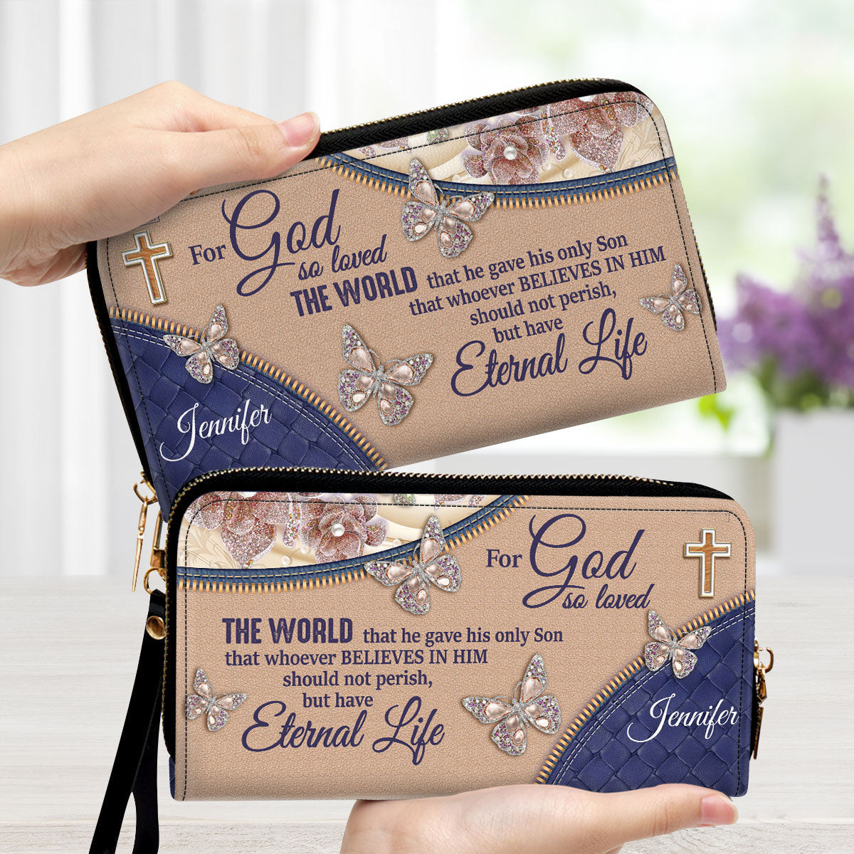 Elegant Personalized Clutch Purses - Thoughtful Gift For Christians - Personalized Clutch Purses - AT4080738