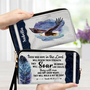 Eagle Those Who Hope In The Lord Will Renew Their Strength - Scripture Gifts For Women Of God - Personalized Clutch Purses - AT4081452