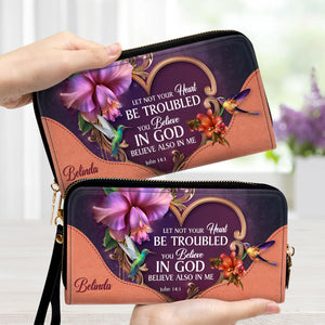 Let Not Your Heart Be Troubled - Awesome Personalized Clutch Purses - AT4081333