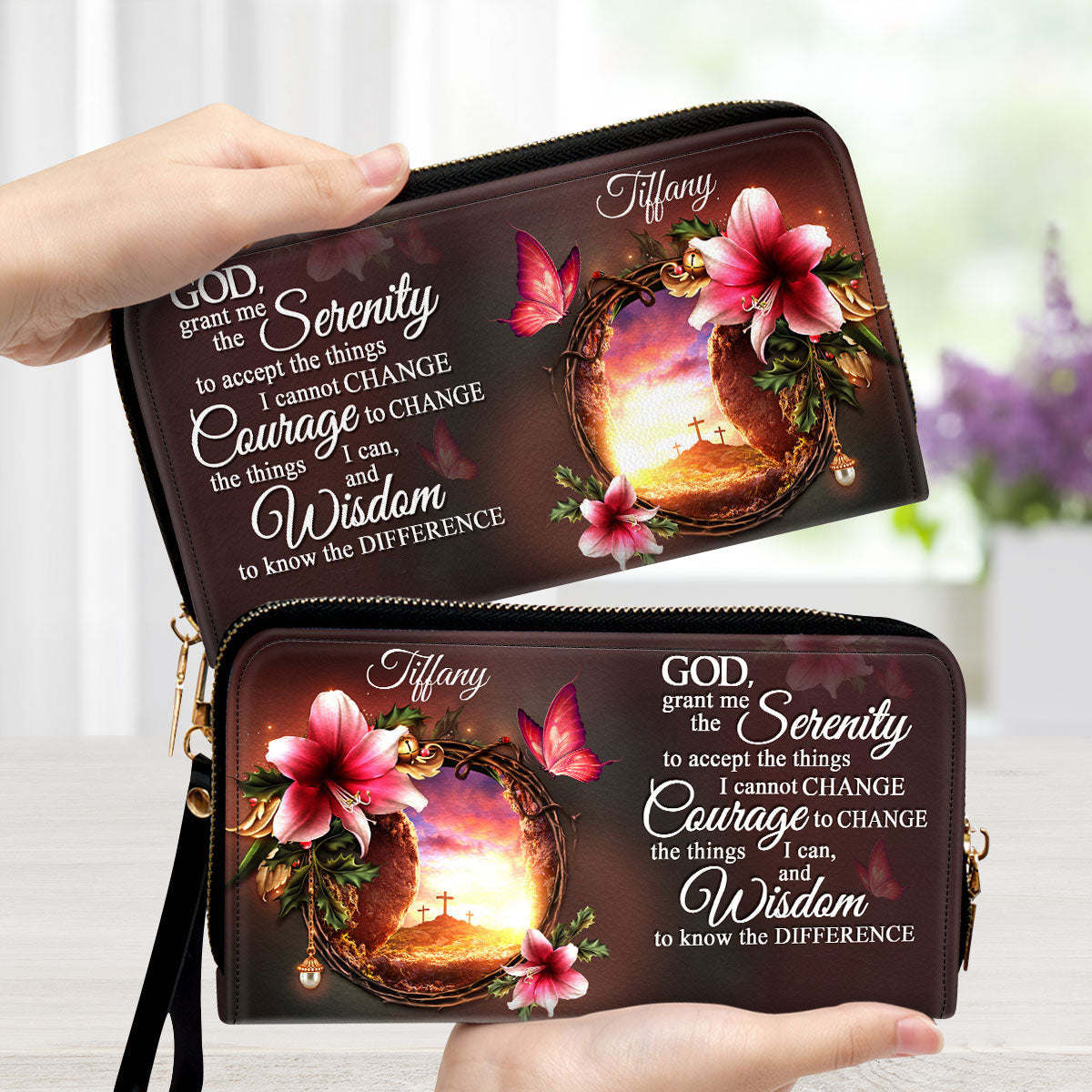 God, Grant Me The Serenity To Accept The Things I Cannot Change - Thoughtful Gift For Christians - Personalized Clutch Purses - AT4080805