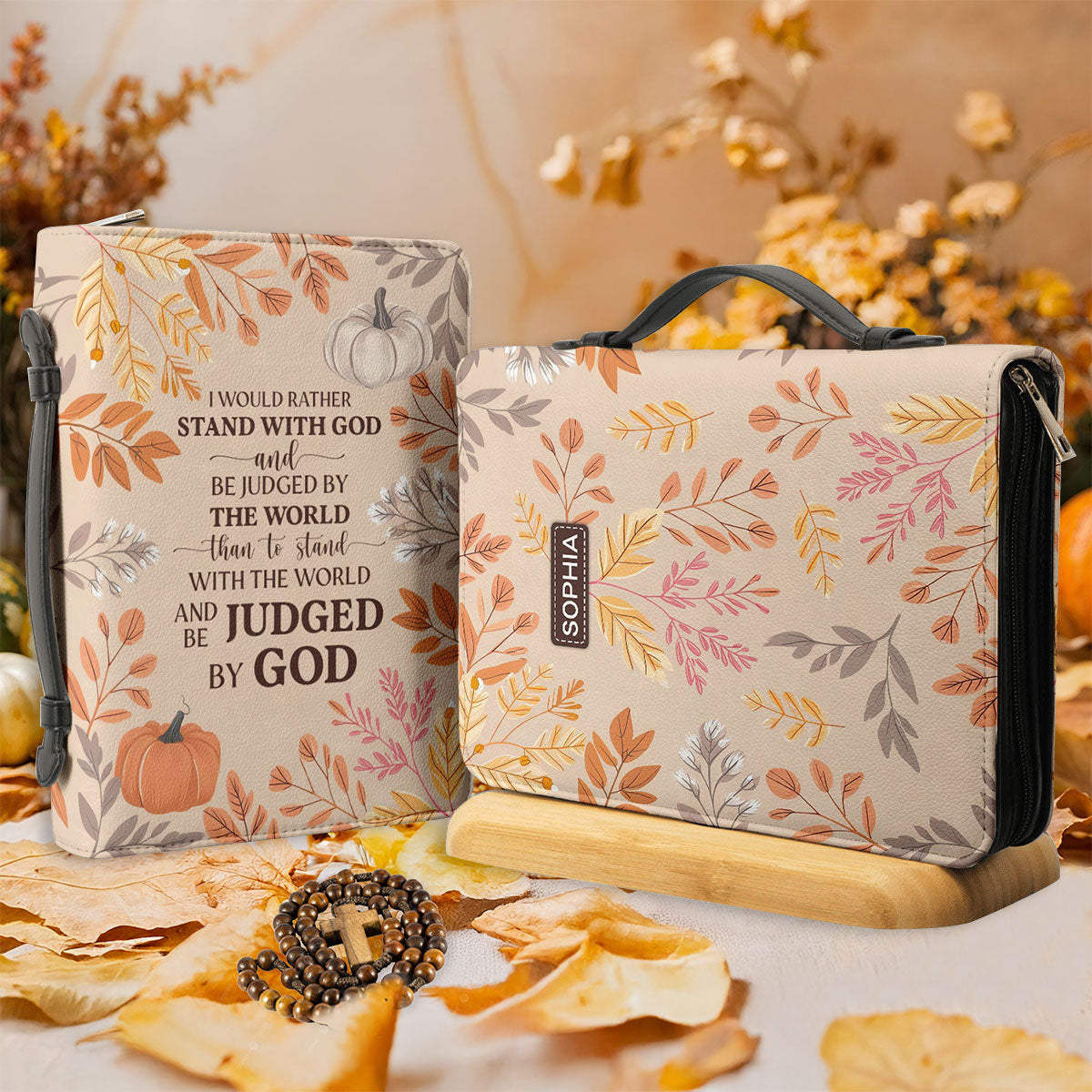 I Would Rather Stand With God - Leather Bible Cover