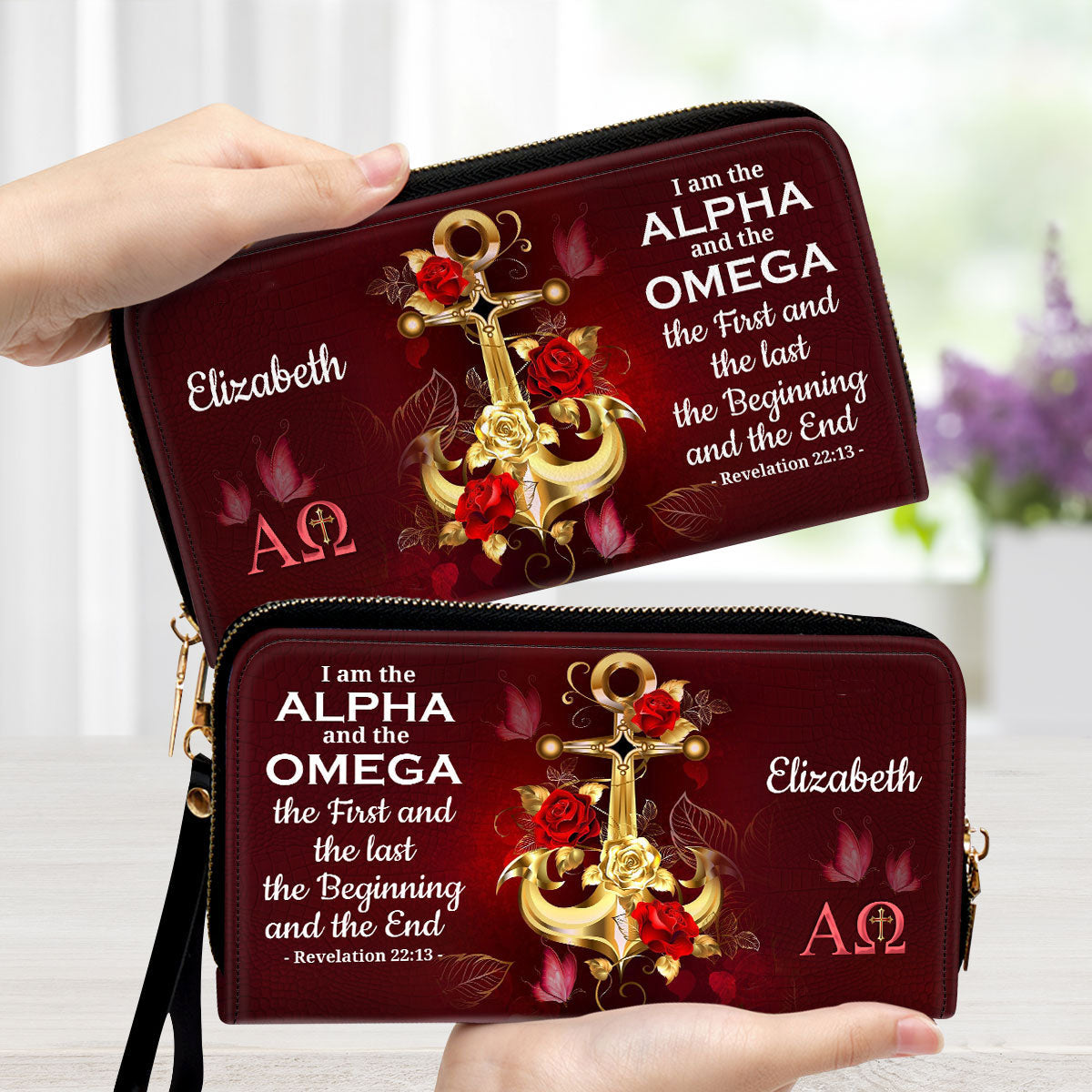 I Am The Alpha And The Omega - Unique Personalized Clutch Purses - AT4080817