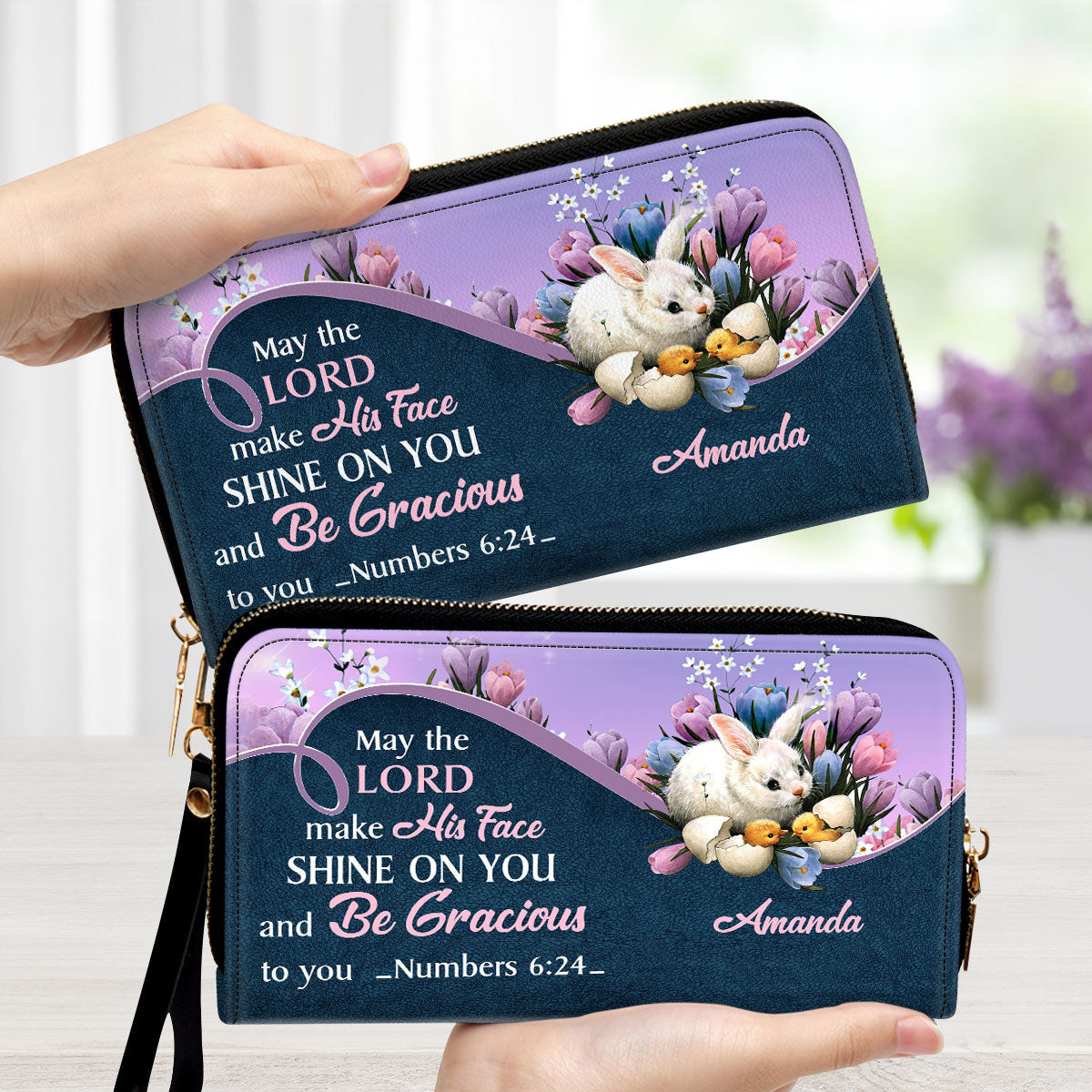 May The Lord Make His Face Shine On You And Be Gracious To You - Personalized Clutch Purses - AT4080722