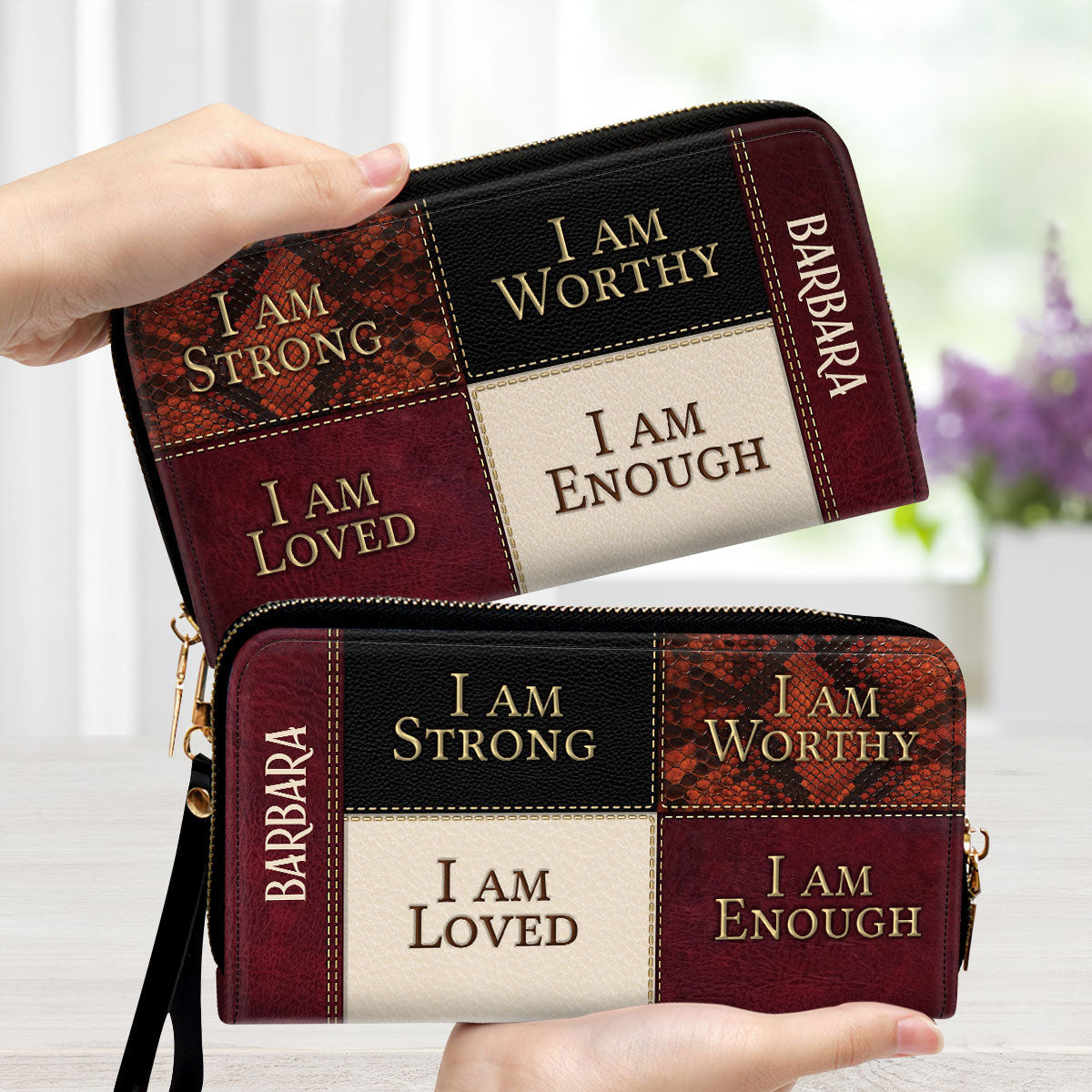 I Am Strong, I Am Worthy - Unique Personalized Clutch Purses - AT4080815