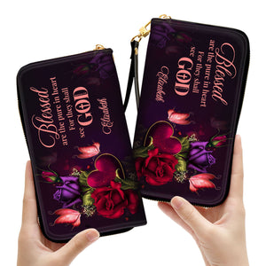 Blessed Are The Pure In Heart For They Shall See God - Awesome Personalized Clutch Purses - AT4081421