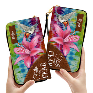 Faith Over Fear Lily Flower - Thoughtful Gift For Christians - Personalized Clutch Purses - AT4080741