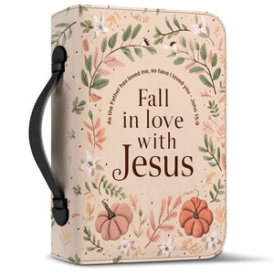 Fall In Love With Jesus - Leather Bible Cover