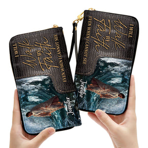 I Will Walk By Faith Even I Cannot See - Thoughtful Gift For Christians - Personalized Clutch Purses - AT4080829