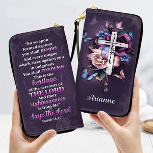 No Weapon Formed Against You Shall Prosper - Unique Personalized Clutch Purses - AT4081350