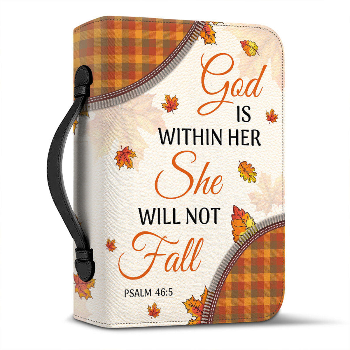 God Is Within Her She Will Not Fall Psalms 46 5 - Leather Bible Cover