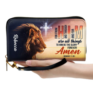 To Him Be The Glory Forever - Beautiful Personalized Clutch Purses - AT4081442