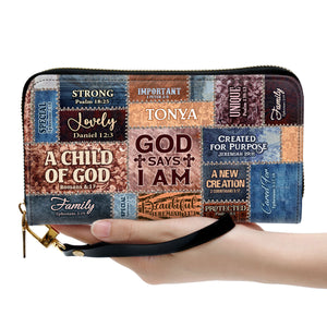 God Says I Am - Thoughtful Gift For Christians - Personalized Clutch Purses - AT4080972