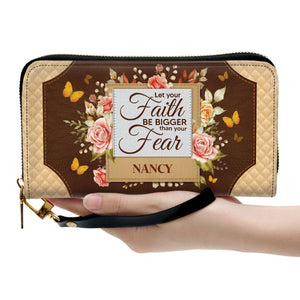 Let Your Faith Be Bigger Than Your Fear - Thoughtful Gift For Christians - Personalized Clutch Purses - AT4080721