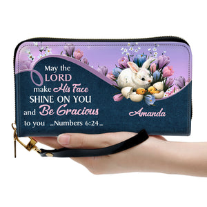 May The Lord Make His Face Shine On You And Be Gracious To You - Personalized Clutch Purses - AT4080722