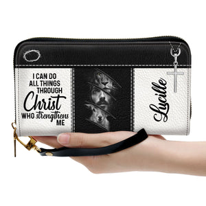 I Can Do All Things Through Christ - Thoughtful Gift For Christians - Personalized Clutch Purses - AT4080819