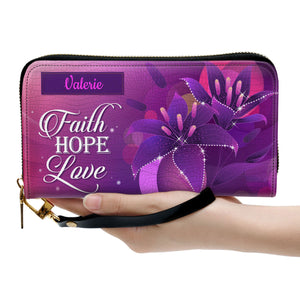 Faith, Hope, Love - Thoughtful Gift For Christians - Personalized Clutch Purses - AT4080716