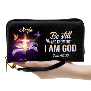 Be Still And Know That I Am God - Scripture Gifts For Women Of God - Personalized Clutch Purses - AT4080705