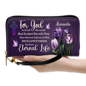 For God So Loved The World - Thoughtful Gift For Christians - Personalized Clutch Purses - AT4080933