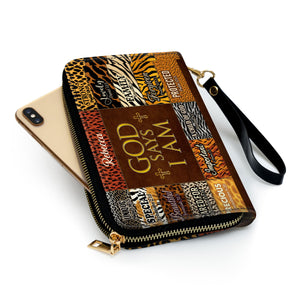 God Says I Am Unique - Thoughtful Gift For Christians - Personalized Clutch Purses - AT4080967