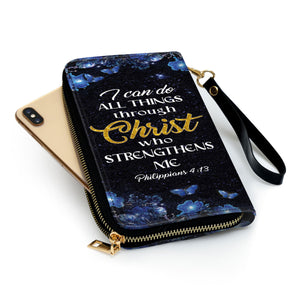 I Can Do All Things Through Christ - Thoughtful Gift For Christians - Personalized Clutch Purses - AT4080820