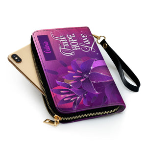 Faith, Hope, Love - Thoughtful Gift For Christians - Personalized Clutch Purses - AT4080716