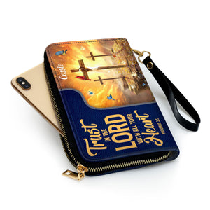 Trust In The Lord With All Your Heart - Thoughtful Gift For Christians - Personalized Clutch Purses - AT4081447